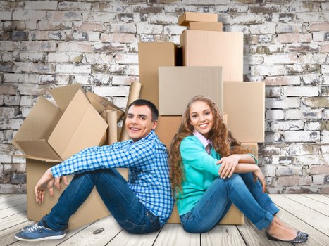 Office relocation planning in Barnes with moving boxes and workspace setup
