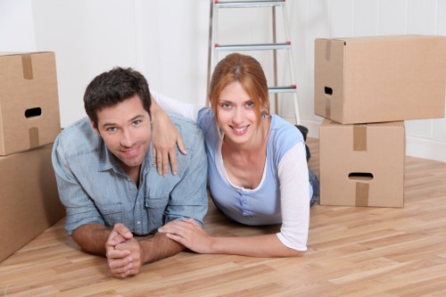 Careful furniture loading during Barnes removals service