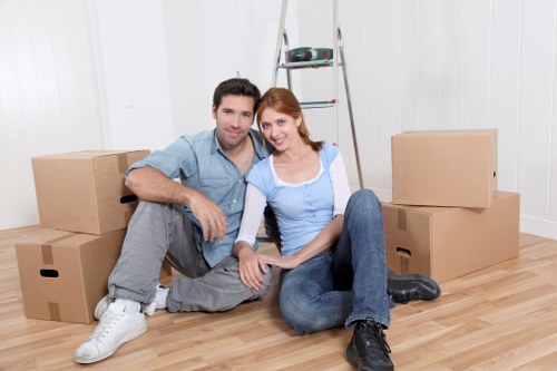 Packing supplies and labelled boxes for student removals Barnes