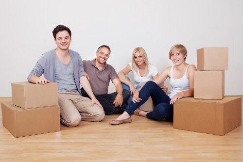 Office relocation equipment prepared for removal services in Barnes