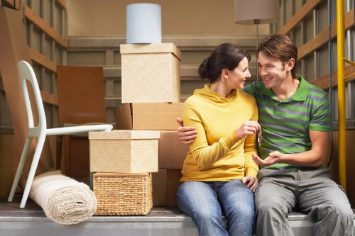 Careful handling of household items during a Barnes van and man move