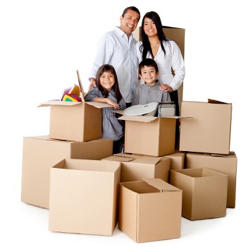 Prepared removals van for a Barnes move with boxes and furniture